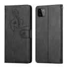 For Samsung Galaxy A22 5G Beauty Girl Embossing Pattern Horizontal Flip Leather Case with Holder & Card Slot & Wallet & Photo Frame(Black) - 1