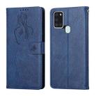 For Samsung Galaxy A21s Beauty Girl Embossing Pattern Horizontal Flip Leather Case with Holder & Card Slot & Wallet & Photo Frame(Blue) - 1