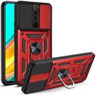 For Xiaomi Redmi 9 Sliding Camera Cover Design TPU+PC Protective Case(Red) - 1