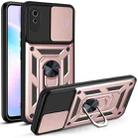 For Xiaomi Redmi 9A Sliding Camera Cover Design TPU+PC Protective Case(Rose Gold) - 1