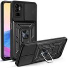 For Xiaomi Redmi Note 10 5G Sliding Camera Cover Design TPU+PC Protective Case(Black) - 1