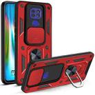 For Motorola Moto G9 Play Sliding Camera Cover Design TPU+PC Protective Case(Red) - 1