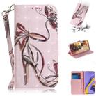 For Galaxy A51 3D Painting Pattern Coloured Drawing Horizontal Flip Leather Case with Holder & Card Slots & Wallet(Butterfly High Heel) - 1