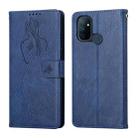 For OnePlus Nord 100 5G Beauty Girl Embossing Pattern Horizontal Flip Leather Case with Holder & Card Slot & Wallet & Photo Frame(Blue) - 1