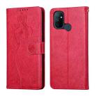 For OnePlus Nord 100 5G Beauty Girl Embossing Pattern Horizontal Flip Leather Case with Holder & Card Slot & Wallet & Photo Frame(Red) - 1