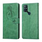 For OnePlus Nord 10 5G Beauty Girl Embossing Pattern Horizontal Flip Leather Case with Holder & Card Slot & Wallet & Photo Frame(Green) - 1