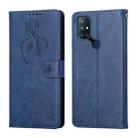 For OnePlus Nord 10 5G Beauty Girl Embossing Pattern Horizontal Flip Leather Case with Holder & Card Slot & Wallet & Photo Frame(Blue) - 1