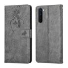 For OnePlus Nord Beauty Girl Embossing Pattern Horizontal Flip Leather Case with Holder & Card Slot & Wallet & Photo Frame(Grey) - 1