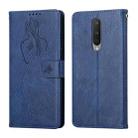 For OnePlus 8 Beauty Girl Embossing Pattern Horizontal Flip Leather Case with Holder & Card Slot & Wallet & Photo Frame(Blue) - 1