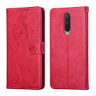 For OnePlus 8 Beauty Girl Embossing Pattern Horizontal Flip Leather Case with Holder & Card Slot & Wallet & Photo Frame(Red) - 1