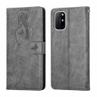 For OnePlus 8T Beauty Girl Embossing Pattern Horizontal Flip Leather Case with Holder & Card Slot & Wallet & Photo Frame(Grey) - 1