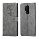 For OnePlus 8 Pro Beauty Girl Embossing Pattern Horizontal Flip Leather Case with Holder & Card Slot & Wallet & Photo Frame(Grey) - 1