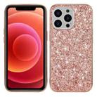 For iPhone 13 Pro Max Glitter Powder Shockproof TPU Protective Case (Rose Gold) - 1