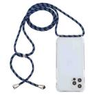 For iPhone 13 Pro Max Transparent Acrylic Airbag Shockproof Phone Protective Case with Lanyard (Gradient Blue) - 1