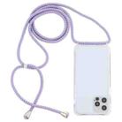 For iPhone 13 Pro Transparent Acrylic Airbag Shockproof Phone Protective Case with Lanyard (Purple Blue Apricot) - 1