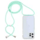 For iPhone 13 Pro Transparent Acrylic Airbag Shockproof Phone Protective Case with Lanyard (Mint Green) - 1