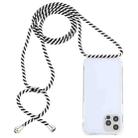 For iPhone 13 Transparent Acrylic Airbag Shockproof Phone Protective Case with Lanyard(Zebra) - 1