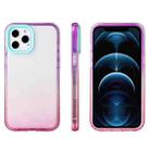 For iPhone 13 Pro Candy Gradient Flat Surface TPU + PC Shockproof Case (Pink Purple) - 1