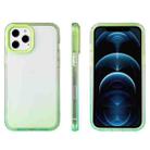 For iPhone 12 / 12 Pro Candy Gradient Flat Surface TPU + PC Shockproof Case(Avocado Green) - 1