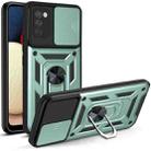 For Samsung Galaxy A02s Sliding Camera Cover Design TPU+PC Protective Case(Dark Green) - 1