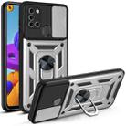 For Samsung Galaxy A21s Sliding Camera Cover Design TPU+PC Protective Case(Silver) - 1