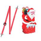 For Xiaomi Redmi Note 10 Christmas Series Silicone Shockproof Case with Neck Lanyard(Santa Claus) - 1