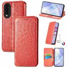 For Huawei nova 8 SE Youth Blooming Mandala Embossed Pattern Magnetic Horizontal Flip Leather Case with Holder & Card Slots & Wallet(Orange) - 1