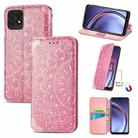 For Huawei Maimang 10 SE Blooming Mandala Embossed Pattern Magnetic Horizontal Flip Leather Case with Holder & Card Slots & Wallet(Pink) - 1