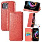 For Motorola Edge 20 Lite Blooming Mandala Embossed Pattern Magnetic Horizontal Flip Leather Case with Holder & Card Slots & Wallet(Orange) - 1