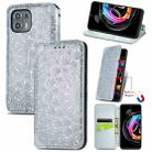 For Motorola Edge 20 Lite Blooming Mandala Embossed Pattern Magnetic Horizontal Flip Leather Case with Holder & Card Slots & Wallet(Grey) - 1