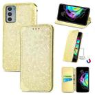 For Motorola Edge 20 Blooming Mandala Embossed Pattern Magnetic Horizontal Flip Leather Case with Holder & Card Slots & Wallet(Yellow) - 1