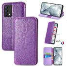 For OPPO Realme GT Master Blooming Mandala Embossed Pattern Magnetic Horizontal Flip Leather Case with Holder & Card Slots & Wallet(Purple) - 1