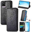 For vivo S7 Blooming Mandala Embossed Pattern Magnetic Horizontal Flip Leather Case with Holder & Card Slots & Wallet(Black) - 1