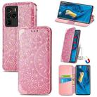 For ZTE nubia Z30 Pro Blooming Mandala Embossed Pattern Magnetic Horizontal Flip Leather Case with Holder & Card Slots & Wallet(Pink) - 1