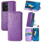 For ZTE nubia Z30 Pro Blooming Mandala Embossed Pattern Magnetic Horizontal Flip Leather Case with Holder & Card Slots & Wallet(Purple) - 1