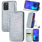For Infinix Note 10 Pro Blooming Mandala Embossed Pattern Magnetic Horizontal Flip Leather Case with Holder & Card Slots & Wallet(Grey) - 1