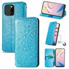 For Oukitel C21 Pro Blooming Mandala Embossed Pattern Magnetic Horizontal Flip Leather Case with Holder & Card Slots & Wallet(Blue) - 1