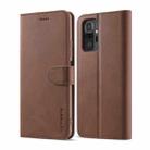 For Xiaomi Redmi 10 LC.IMEEKE Calf Texture Horizontal Flip Leather Case with Holder & Card Slots & Wallet(Brown) - 1