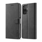 For Xiaomi Redmi 10 LC.IMEEKE Calf Texture Horizontal Flip Leather Case with Holder & Card Slots & Wallet(Black) - 1