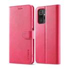 For Xiaomi Redmi 10 LC.IMEEKE Calf Texture Horizontal Flip Leather Case with Holder & Card Slots & Wallet(Red) - 1