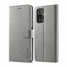 For Xiaomi Redmi 10 LC.IMEEKE Calf Texture Horizontal Flip Leather Case with Holder & Card Slots & Wallet(Grey) - 1