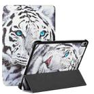 Silk Texture Colored Drawing Pattern Horizontal Flip Magnetic PU Leather Tablet Case with Three-folding Holder & Sleep / Wake-up Function For iPad mini 6(Tiger) - 1
