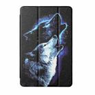Silk Texture Colored Drawing Pattern Horizontal Flip Magnetic PU Leather Tablet Case with Three-folding Holder & Sleep / Wake-up Function For iPad mini 6(Starry Wolf) - 2