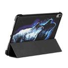 Silk Texture Colored Drawing Pattern Horizontal Flip Magnetic PU Leather Tablet Case with Three-folding Holder & Sleep / Wake-up Function For iPad mini 6(Starry Wolf) - 4