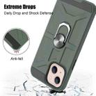 For iPhone 13 War-god Armor TPU + PC Shockproof Magnetic Protective Case with Ring Holder(Deep Green) - 4