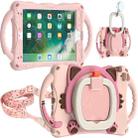 Cute Cat King Kids Shockproof Silicone Tablet Case with Holder & Shoulder Strap & Handle For iPad mini 2019 / 4 / 3 / 2 / 1(Pink) - 1