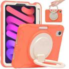 For iPad mini 6 Shockproof TPU + PC Protective Tablet Case with 360 Degree Rotation Foldable Handle Grip Holder & Pen Slot(Living Coral) - 1