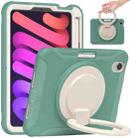 For iPad mini 6 Shockproof TPU + PC Protective Tablet Case with 360 Degree Rotation Foldable Handle Grip Holder & Pen Slot(Emmerald Green) - 1