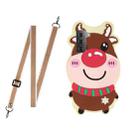 For Samsung Galaxy S21 FE 5G Christmas Series Silicone Shockproof Case with Neck Lanyard(Elk) - 1