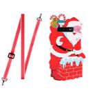 For Samsung Galaxy S10 Plus Christmas Series Silicone Shockproof Case with Neck Lanyard(Santa Claus) - 1